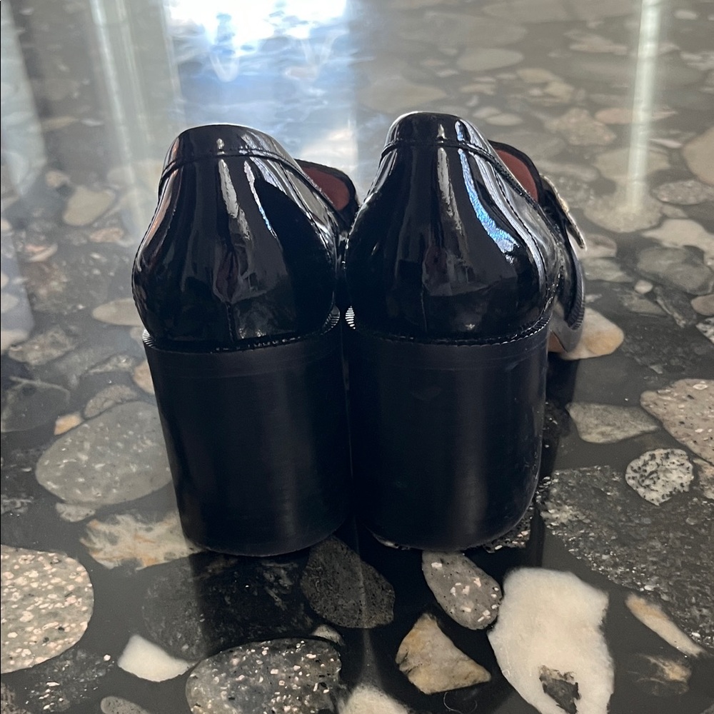 Kate Spade Black Patent Leather Flats with Bow - Picture 3 of 5
